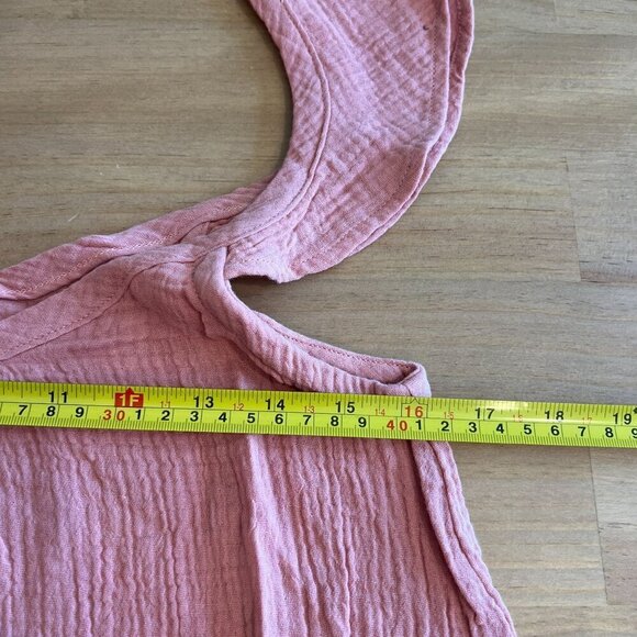 Marine Layer Jude Flutter Sleeve Tank SMALL in Rosette Pink - Picture 7 of 7